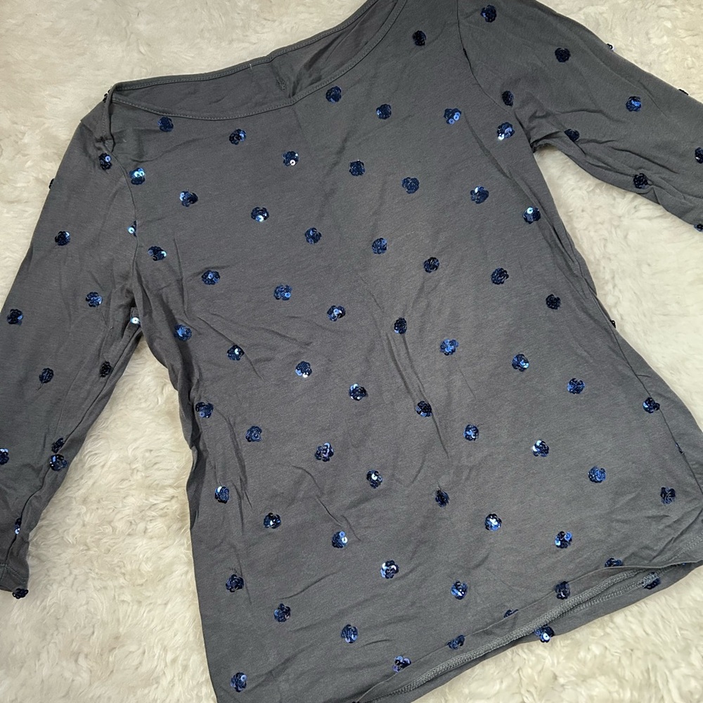 Sequin Polka-Dot Embellished top